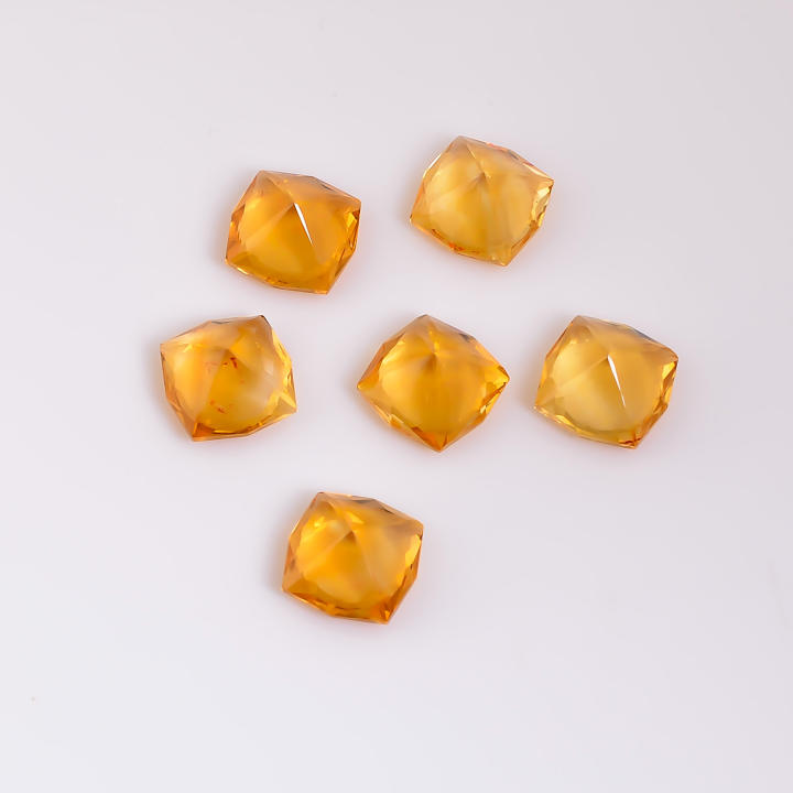 Natural Citrine Quartz Gemstone Cushion Shape Fancy Cut Stone Supplier