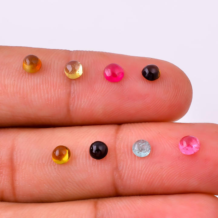 Natural Tourmaline Round Shape Cabochon Cut Supplier