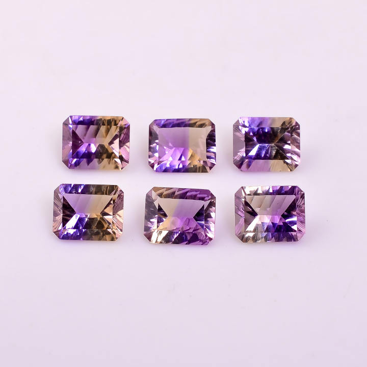 Natural Ametrine Quartz Gemstone Octagon Shape Pineapple Cut Stone Supplier