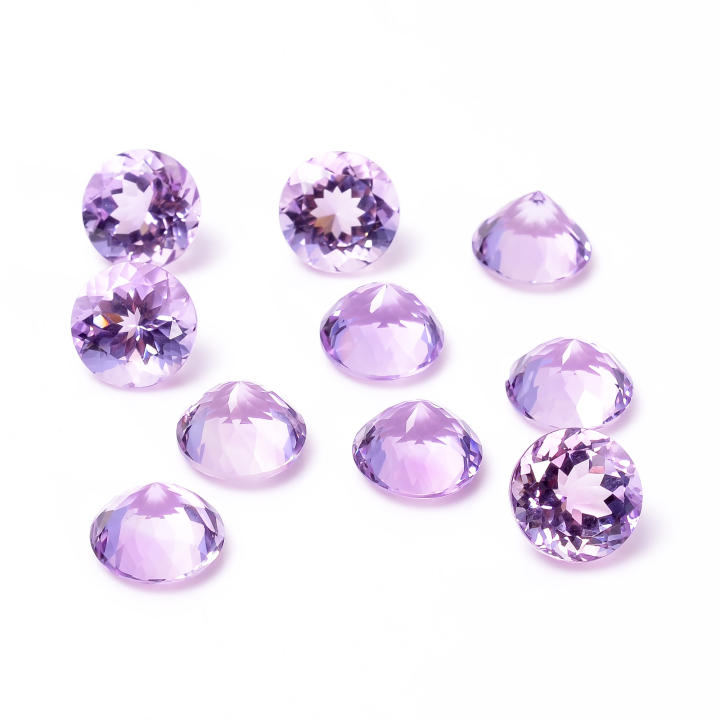 Natural Rose De France Gemstone Round Shape Brilliant Cut Supplier