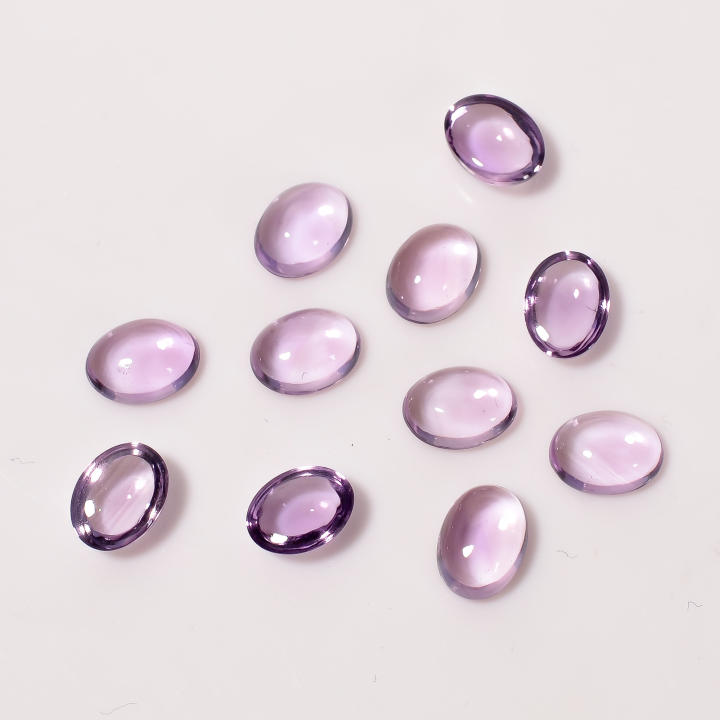 Natural Rose De France Gemstone Oval Shape Cabochon Cut Supplier