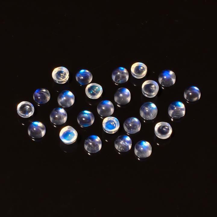 Natural Rainbow Moonstone Round Shape Cabochon Cut Supplier
