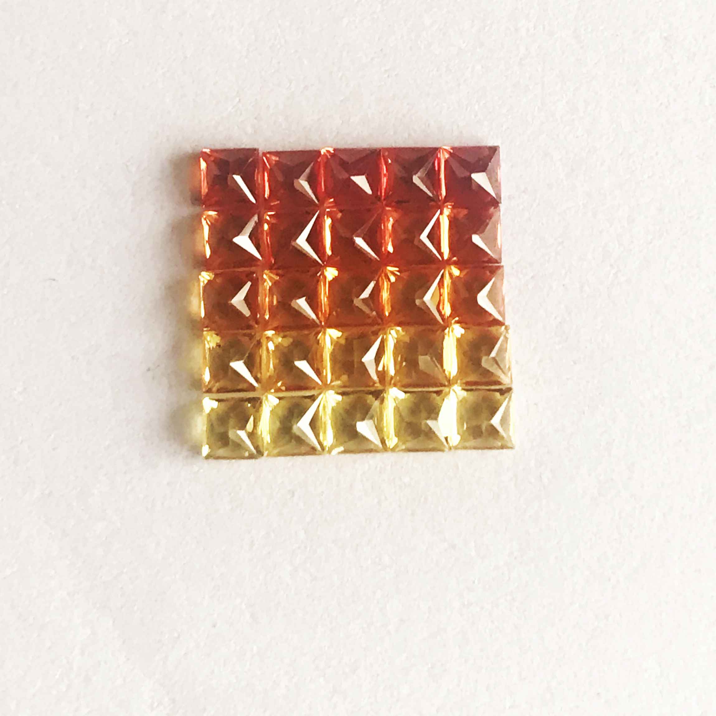 Natural Multi Sapphire Princess Cut Square Faceted Gemstone Jewelry