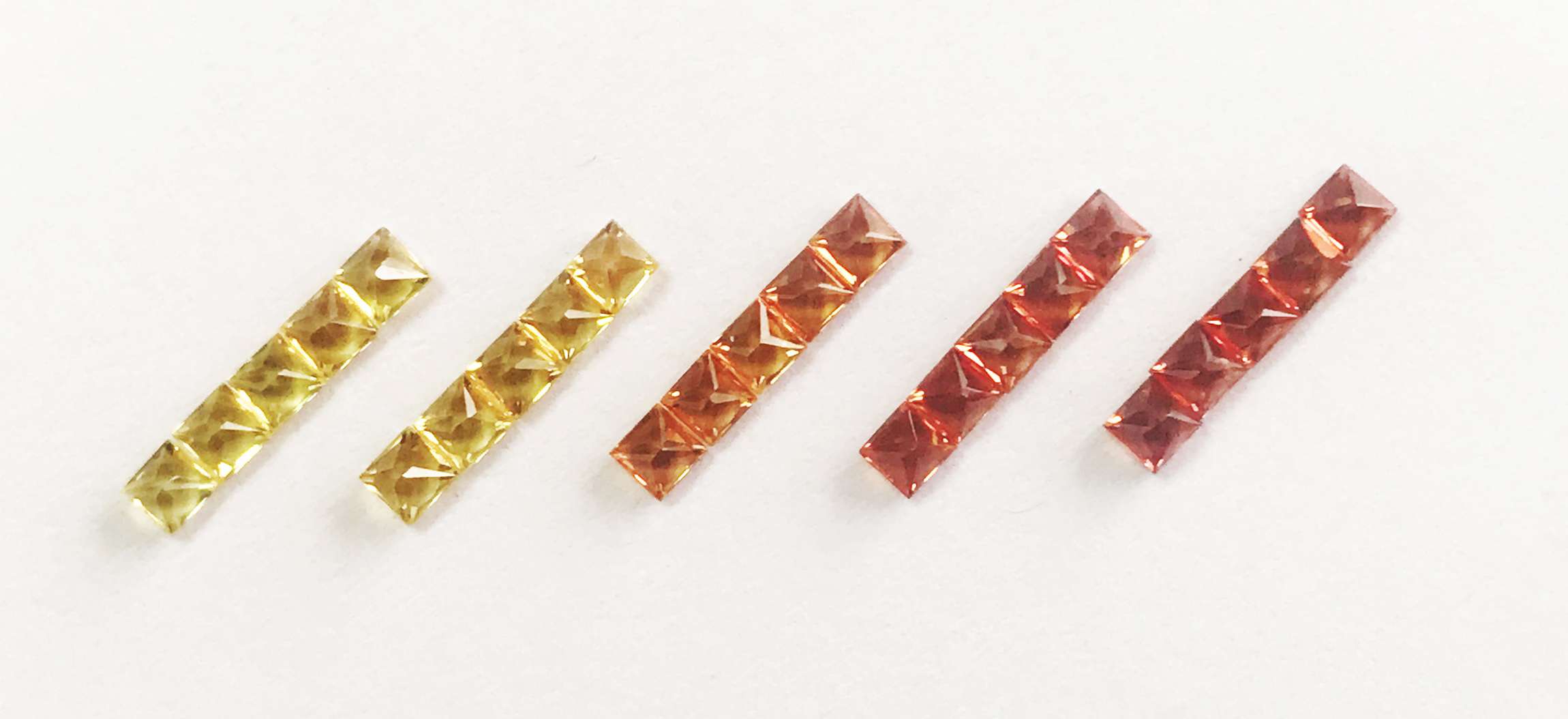 Natural Multi Sapphire Princess Cut Square Faceted Gemstone Jewelry