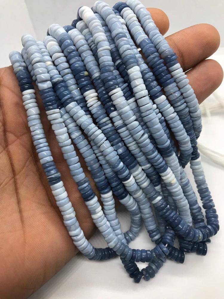 Natural Blue Opal heishi Tyre Beads Wholesale
