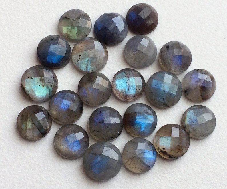 4mm Natural Labradorite Loose Round Rose Cut Cabochon Exporter