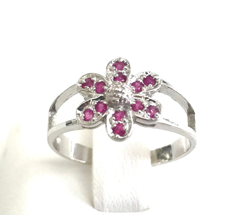 Natural Ruby Round Eternity Stacking Ring Exporter