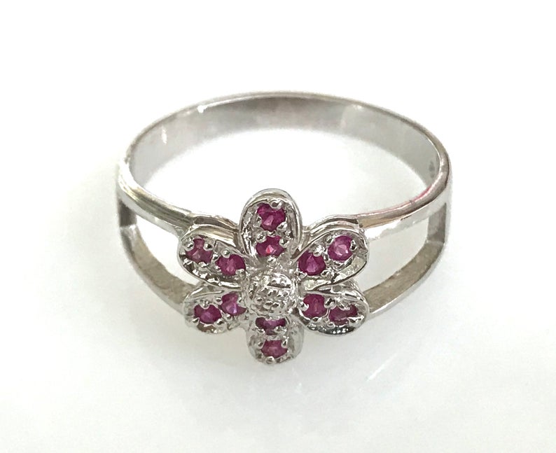 Natural Ruby Round Eternity Stacking Ring Exporter