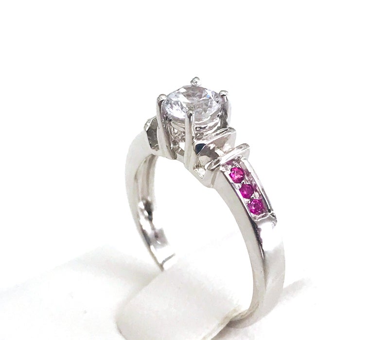 Statement Natural Ruby Round Eternity Stacking Ring Exporter