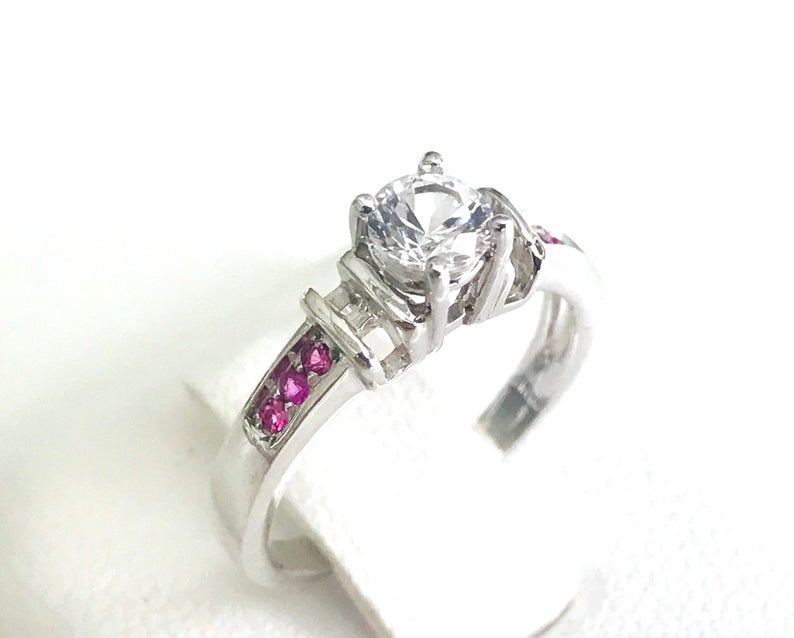Statement Natural Ruby Round Eternity Stacking Ring Exporter