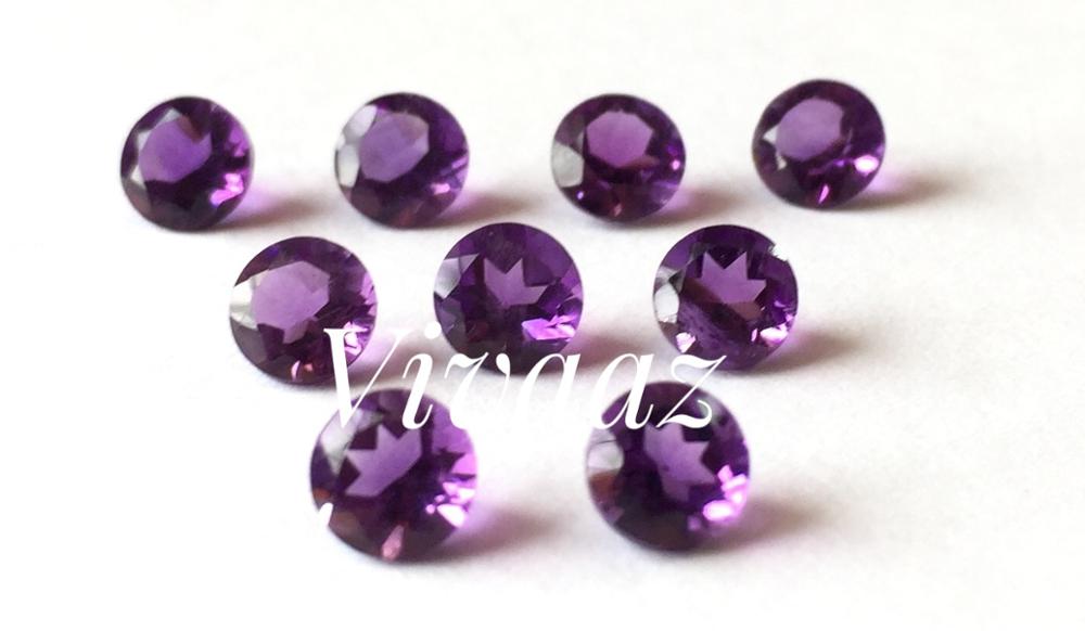 4mm Natural African Amethyst Faceted Loose Stone Exporter