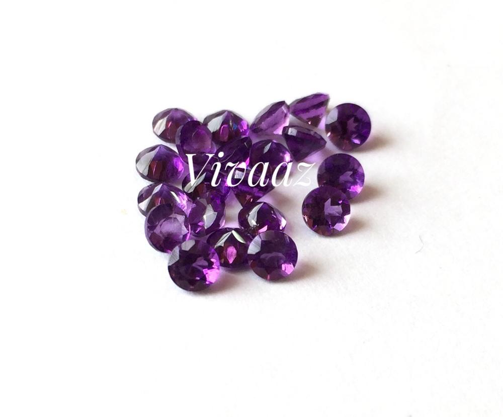 5mm Natural African Amethyst Faceted Loose Stone Exporter