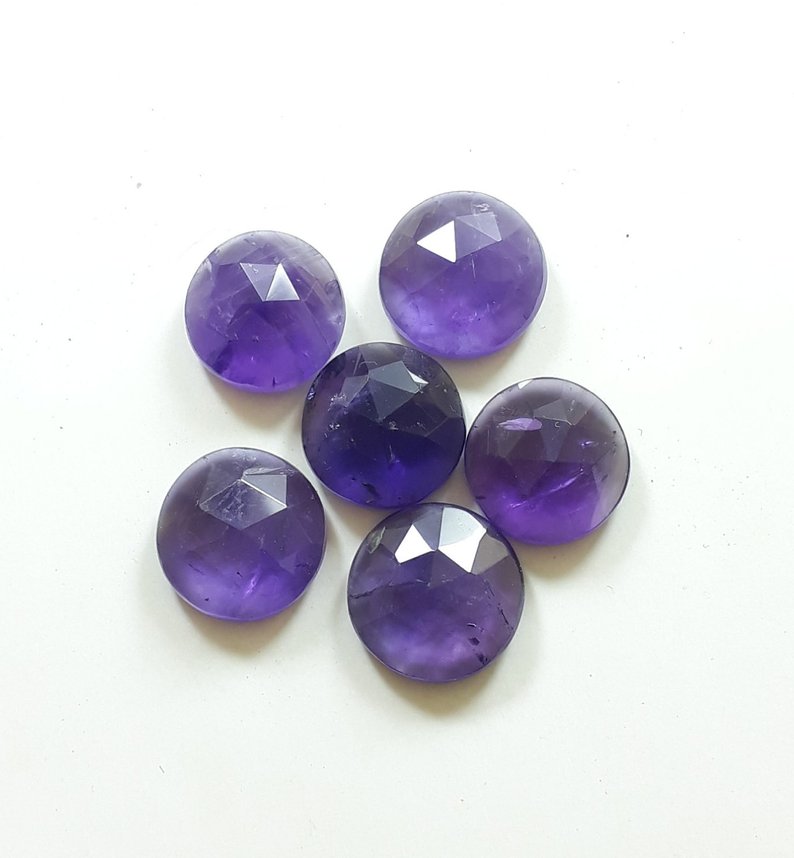 4mm Natural African Amethyst Round Rose Cut Loose Gemstone Exporter