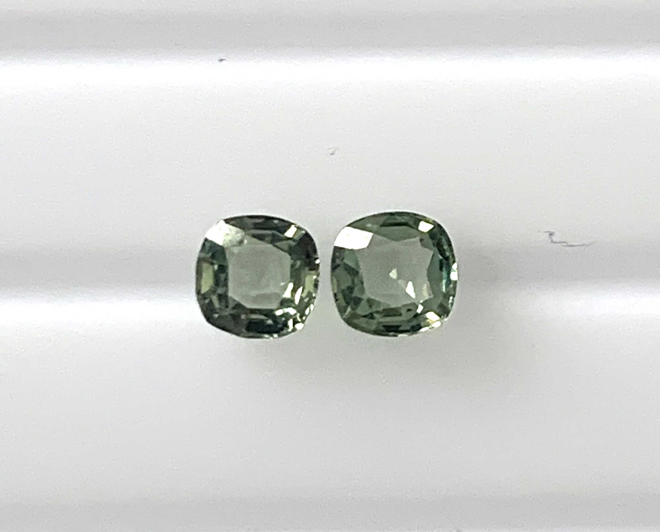 Exclusive 5mm Natural Green Sapphire Cushion Faceted Gemstone Wholesaler