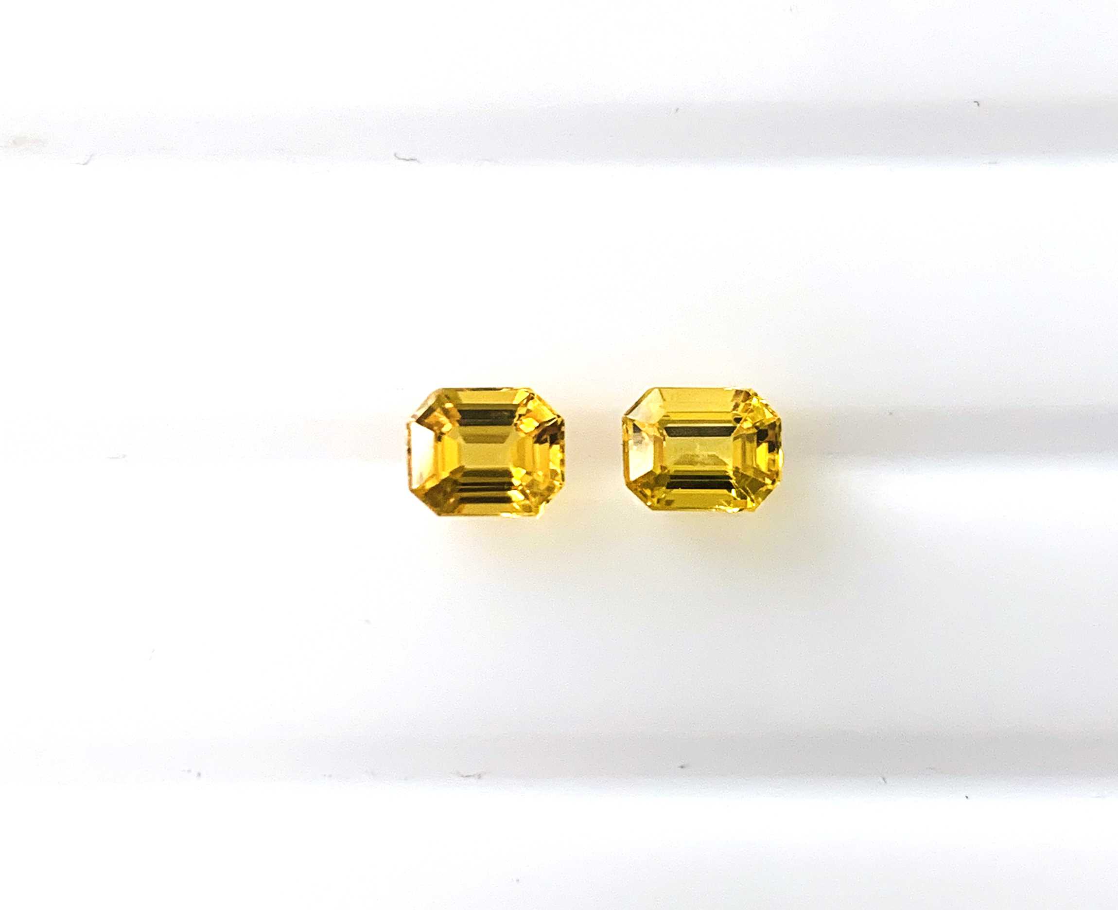 Exclusive 5x4mm Natural Yellow Sapphire Octagon Faceted Gemstone Wholesaler