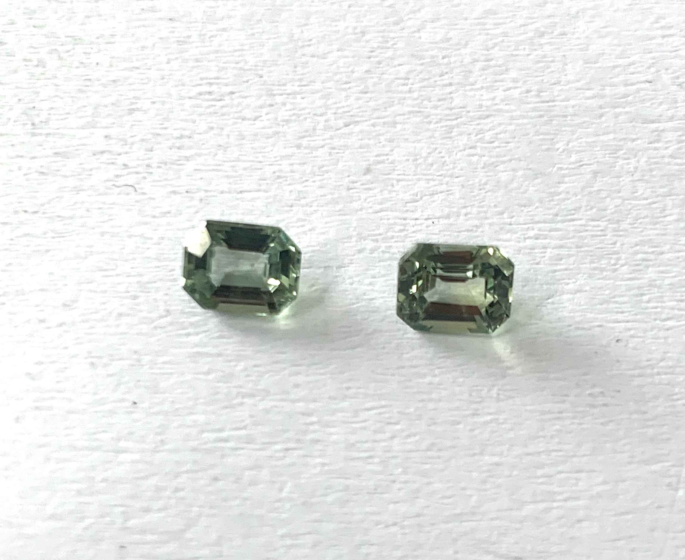 Exclusive 5x4mm Natural Green Sapphire Octagon Faceted Gemstone Wholesaler