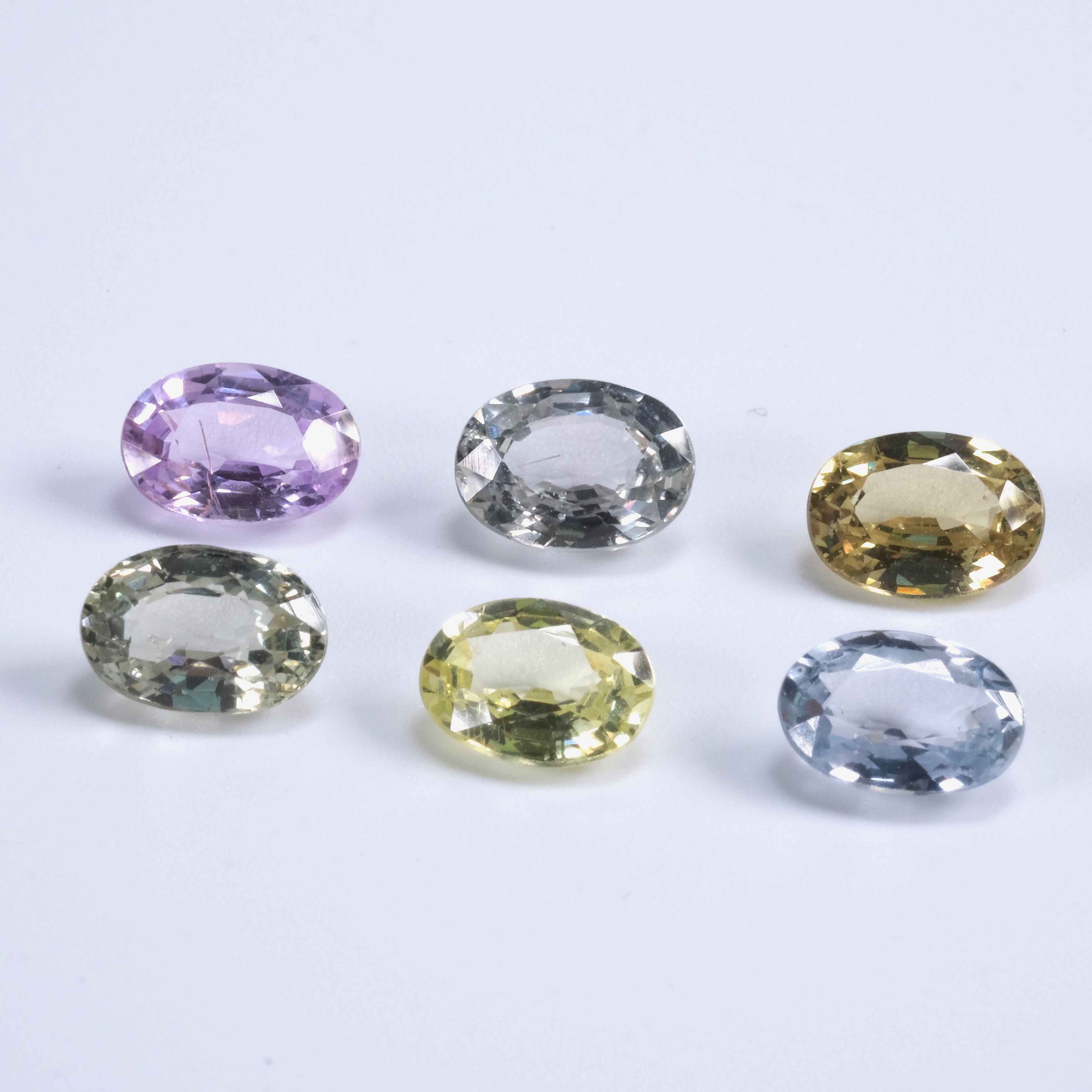 5x7mm Natural Multi Sapphire Oval Faceted Gemstone Wholesaler