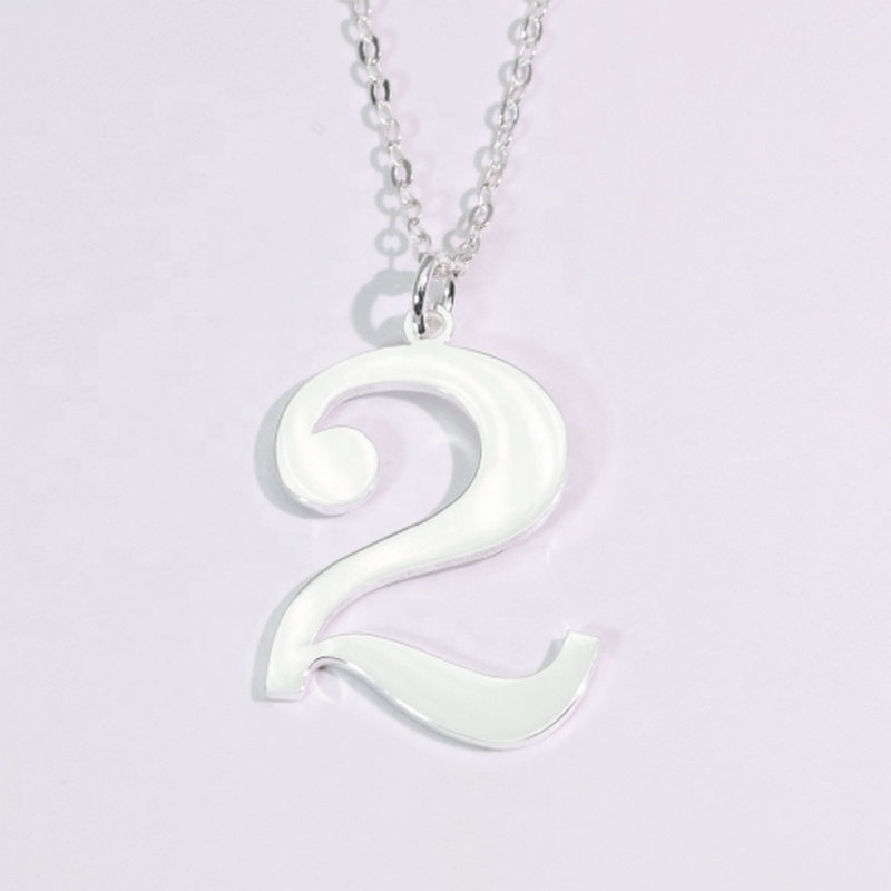 S925 Sterling Silver 1-9 Lucky Number Pendant Necklace Exporter