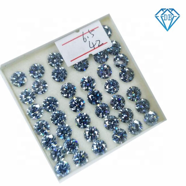 1 carat round shape blue Moissanite diamond Exporter