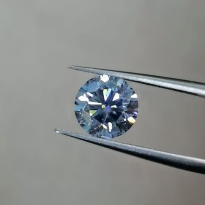 1 carat round shape blue Moissanite diamond Exporter