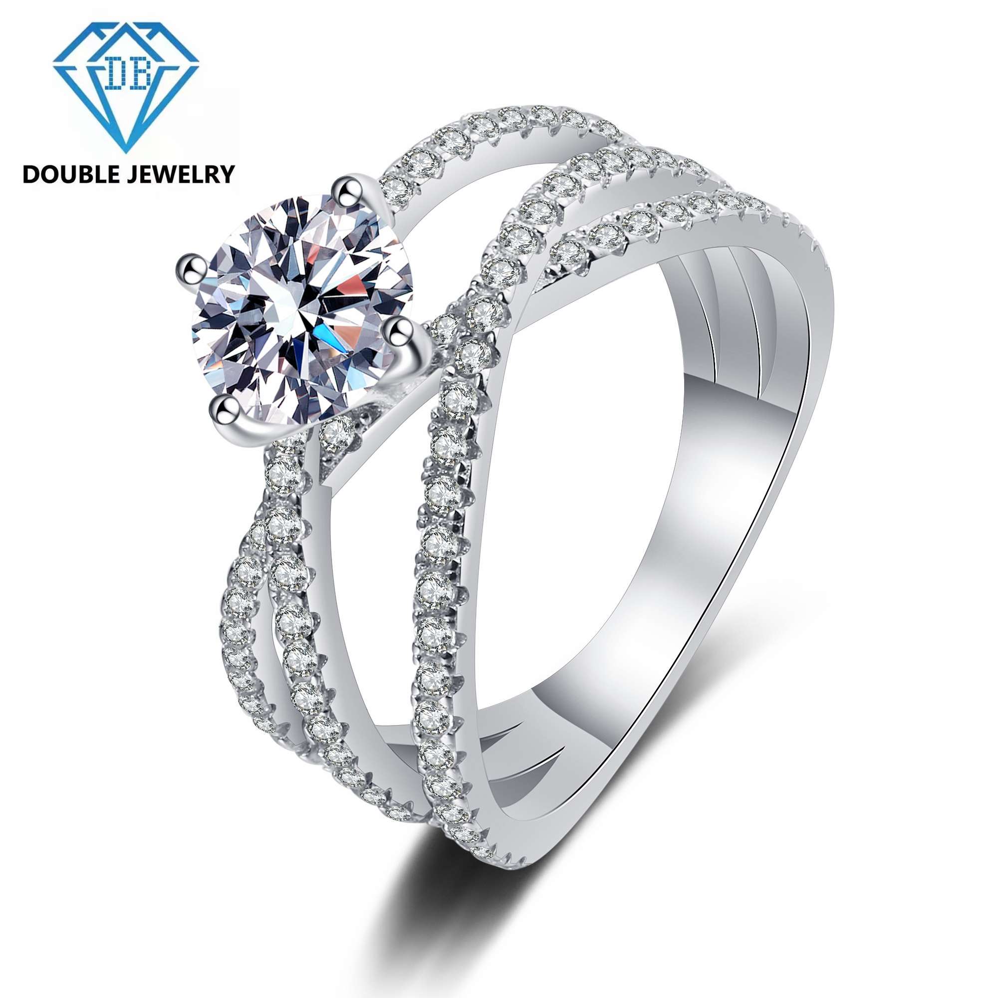 Vvs Moissanite Rings New Design Moissanite 925 Silver Ring Exporter