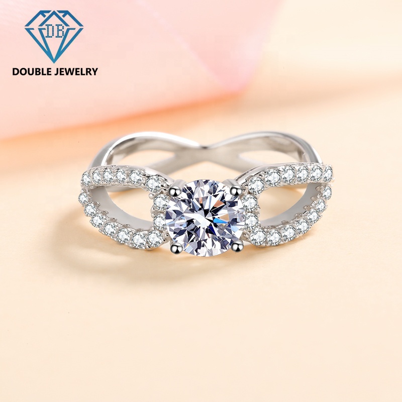 Best selling 925 silver moissanite fashion ring for love engagement Supplier