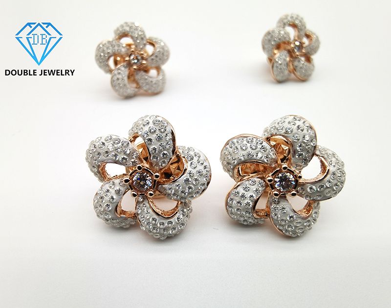 Exquisite Moissanite Brooch Copper Plated 18k Rose Gold Supplier