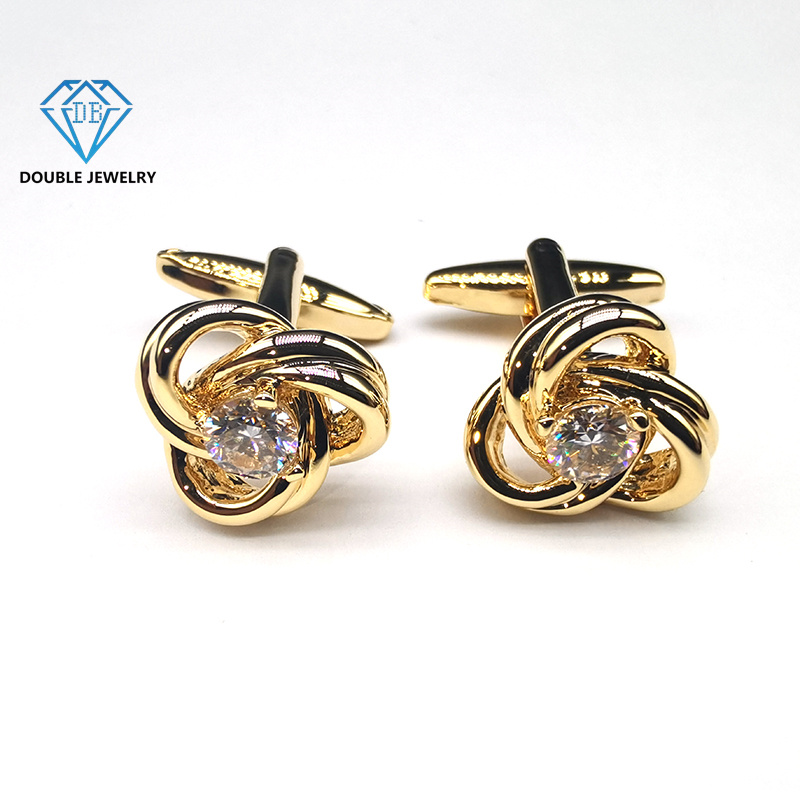 Cufflinks Copper Plated 18k Trendy Moissanite Supplier