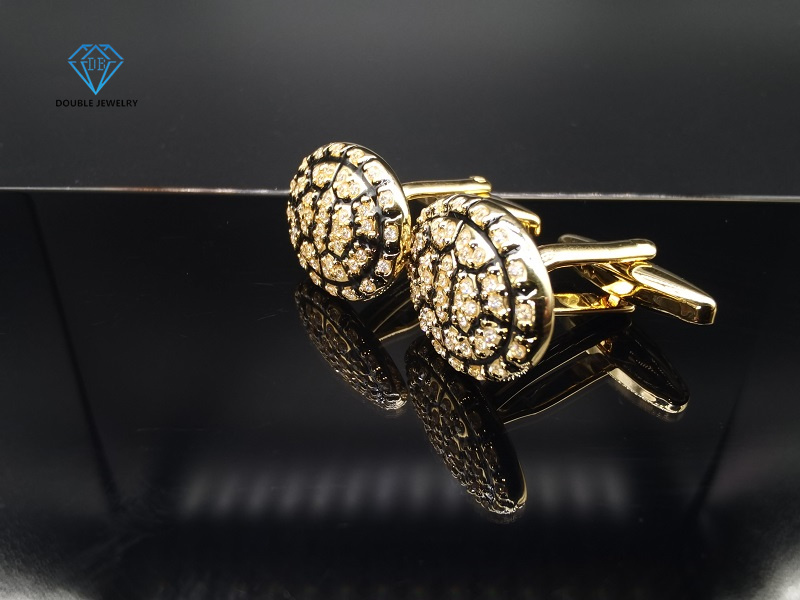 Vintage Moissanite Cufflinks Custom Size Cufflinks Gra Certificate Supplier