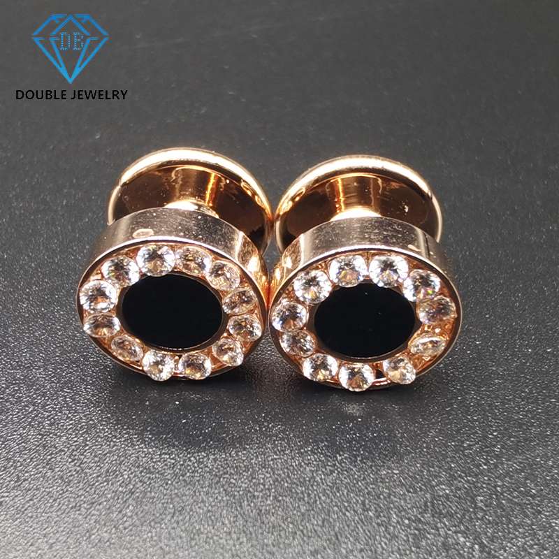 Moissanite Collar Button Neckline Decoration Copper Plated Supplier