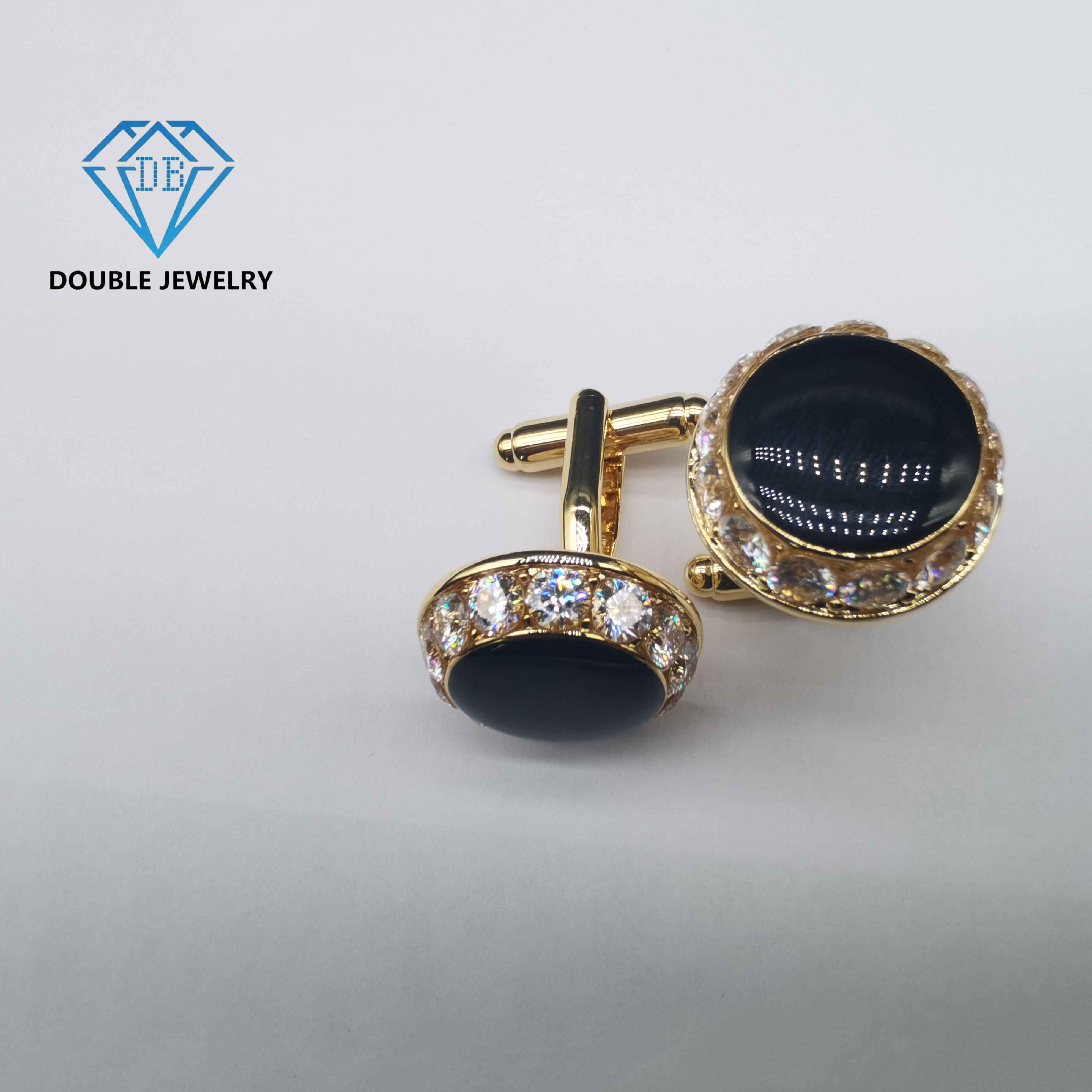 Moissanite Diamond Cufflinks Luxury Shiny Diamond Cufflinks Supplier