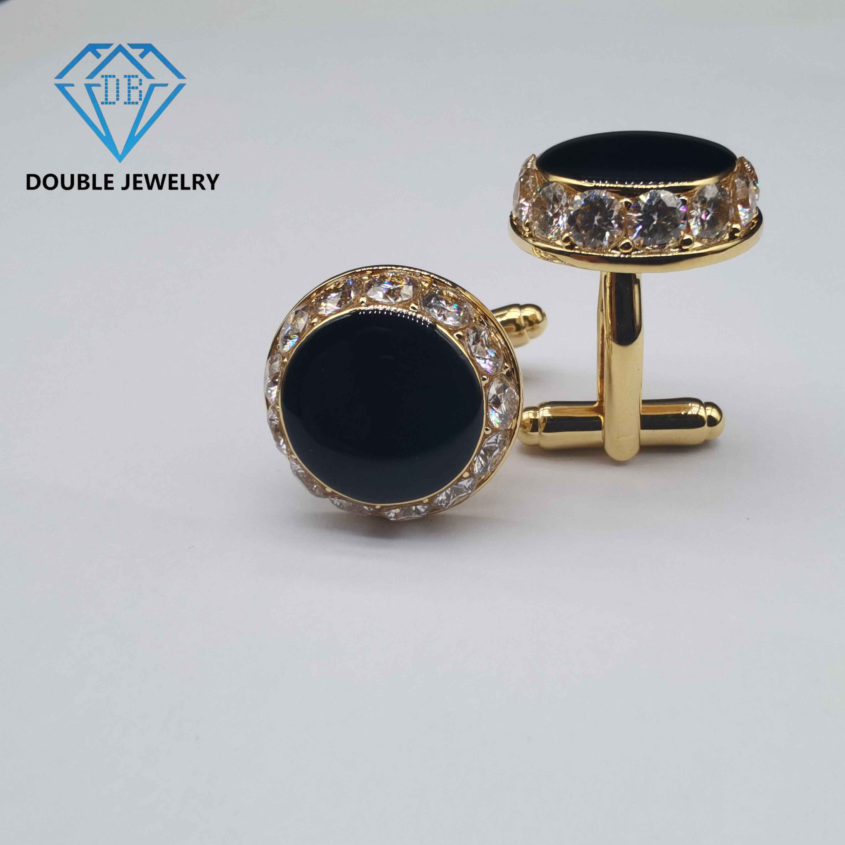 Moissanite Diamond Cufflinks Luxury Shiny Diamond Cufflinks Supplier