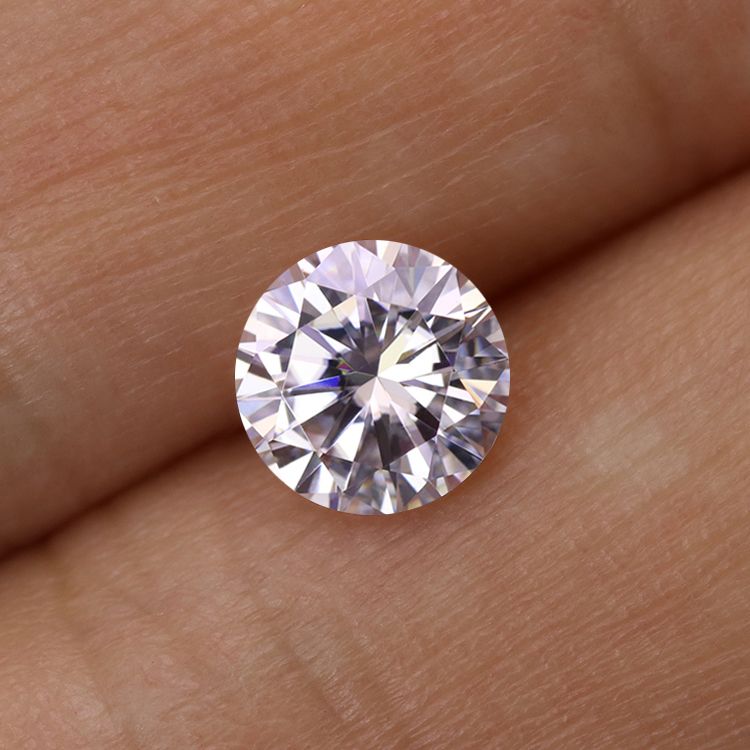 Synthetic gems 6.5mm white color round brilliant cut loose moissanite Exporter