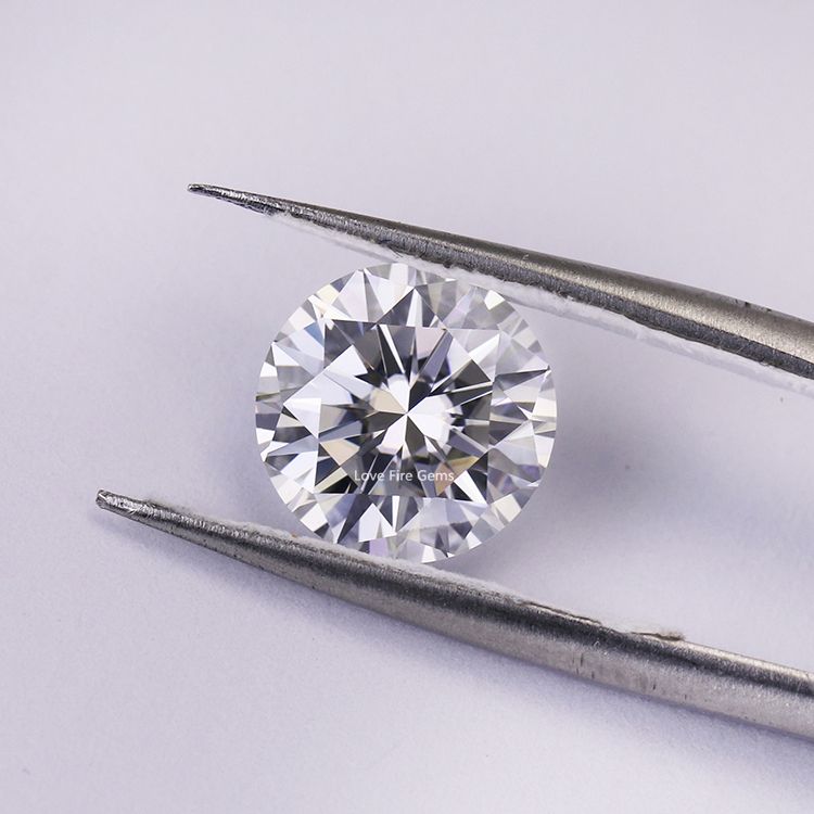 Synthetic lab created round cut loose moissanite Exporter