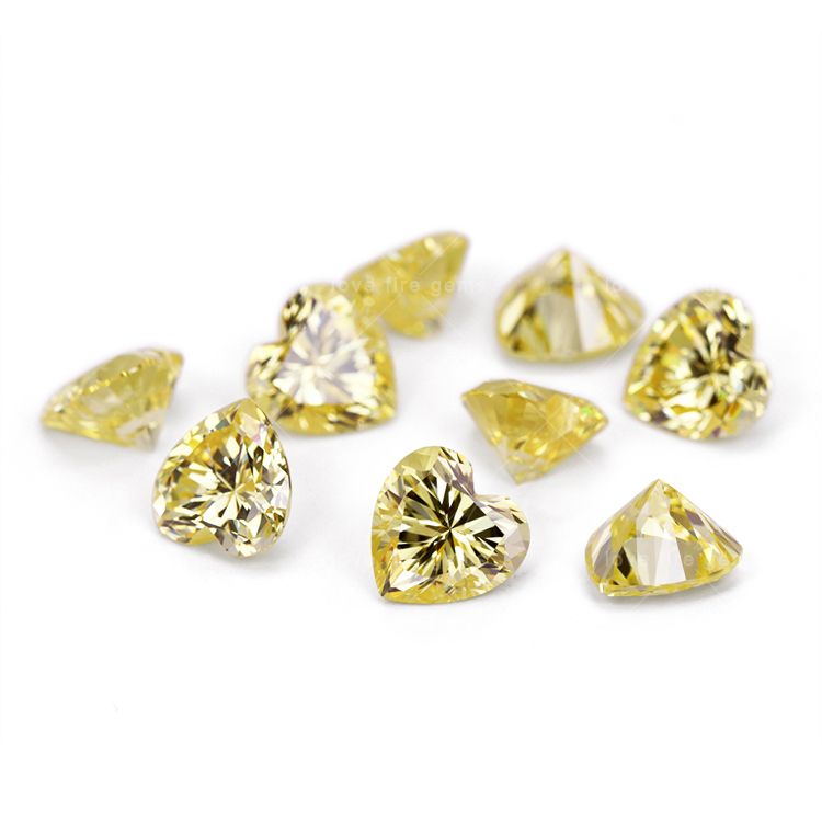 5A grade loose cz gemstone zircon stone heart shape diamond cut Exporter