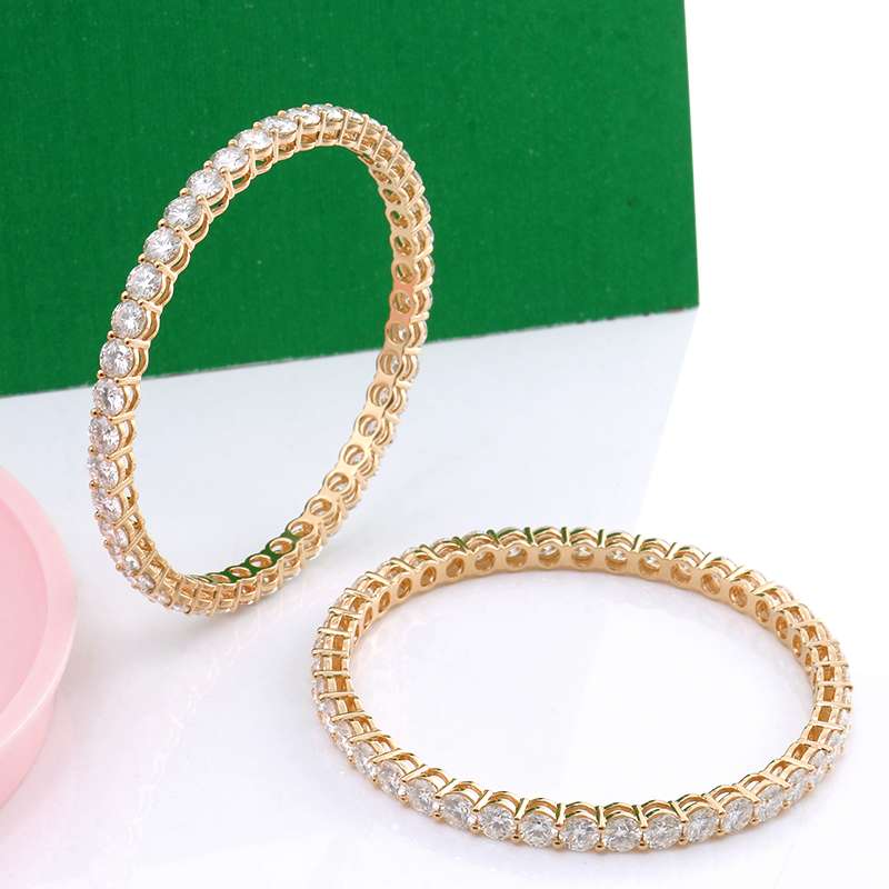 Wholesale 14k solid gold top quality h grade moissanite diamond bracelet