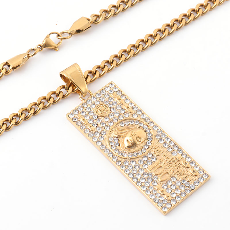 Wholesale Men Iced Out diamond 925 Sterling Silver Gold Plated Pendant