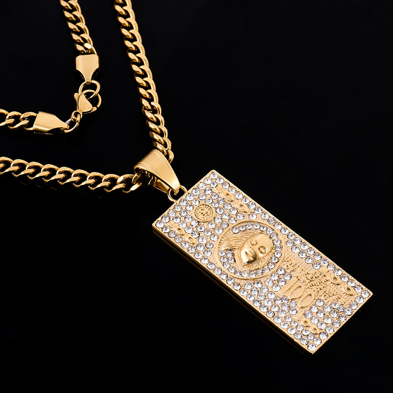 Wholesale Men Iced Out diamond 925 Sterling Silver Gold Plated Pendant