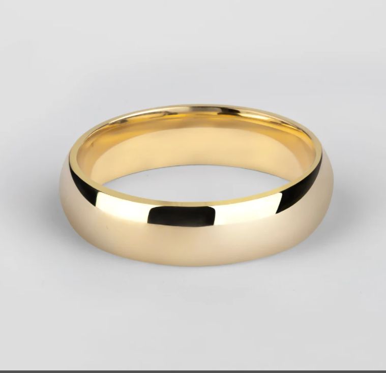 Simple circle polished ring wedding 18k yellow gold rings fine jewelry Exporter