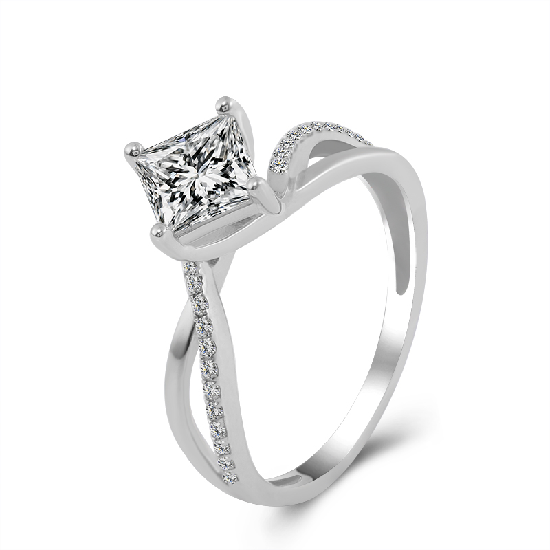 DEF color Moissanite engagement ring Women's 10k14K18k white gold Exporter