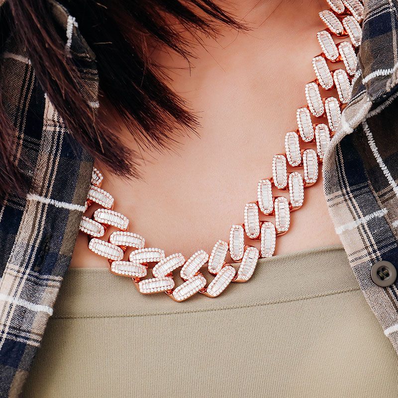 925 Sterling silver cuban link chain necklace men Exporter