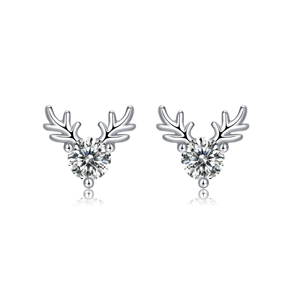 Silver Stud 18K Deer S925 0.3 Carat Moissanite Earrings Exporter