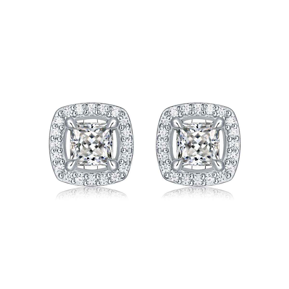 18K Gold Earrings S925 0.5Carat Moissanite Earrings Wholesaler