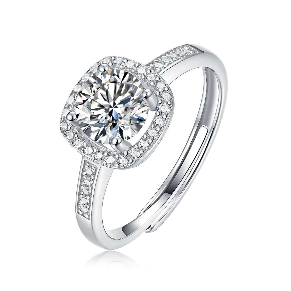 Flower Moissanite Ring S925 Wedding Ring Exporter
