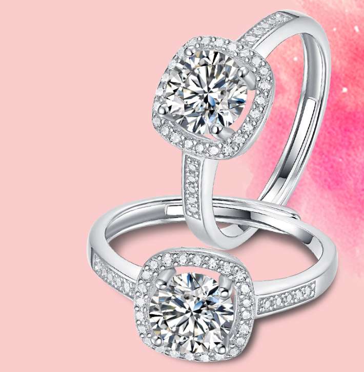 Flower Moissanite Ring S925 Wedding Ring Exporter