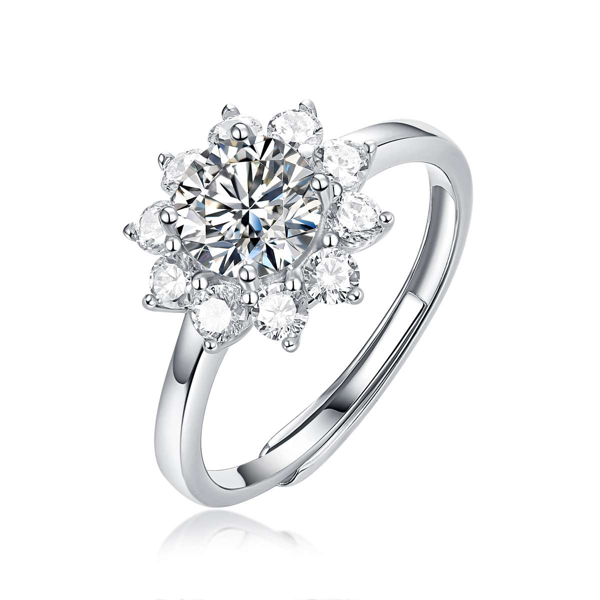 18K Gold Flower Moissanite Ring Manufacturer