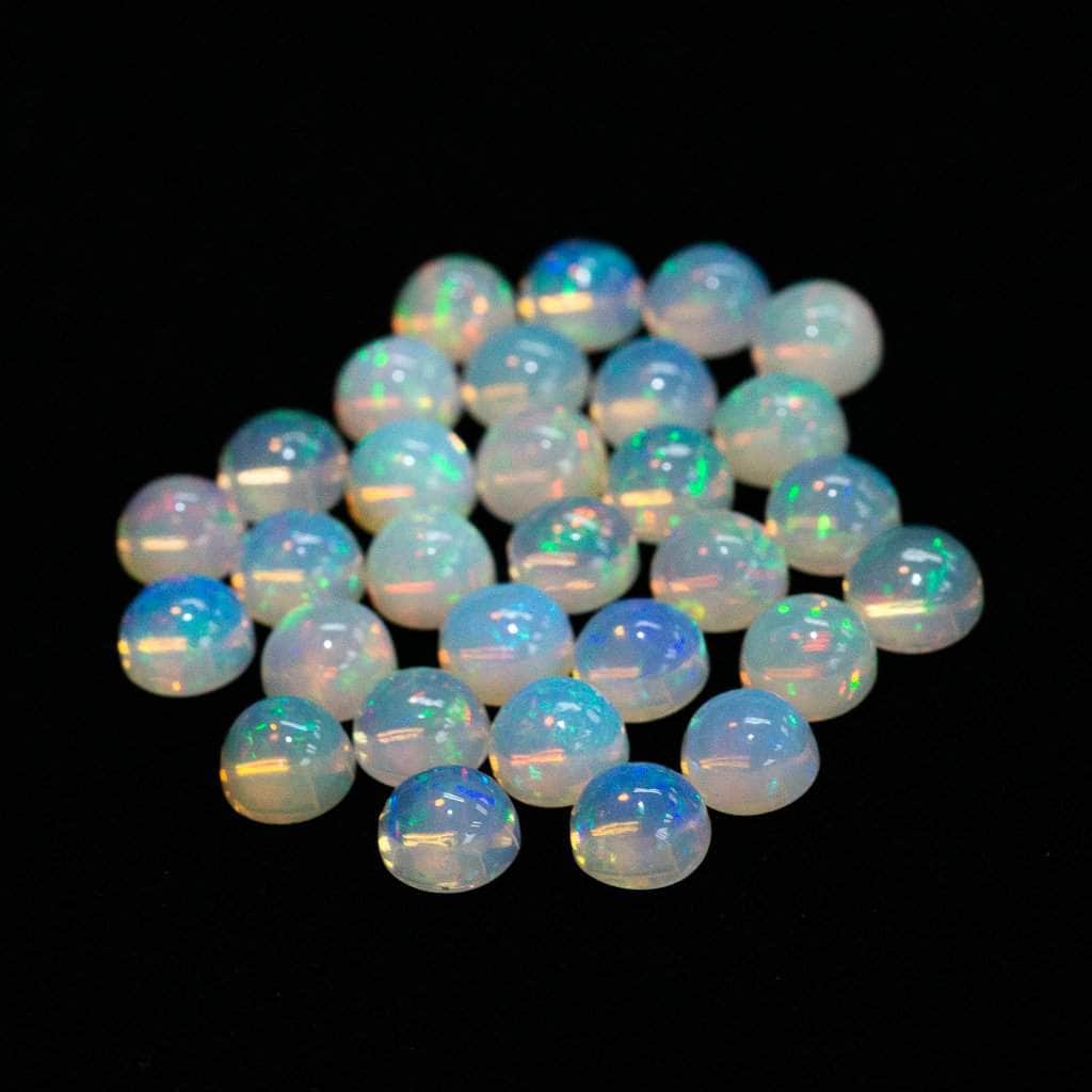 Natural Gemstone High Quality Calibrated Ethiopian Opal Round Cabochon Exporter