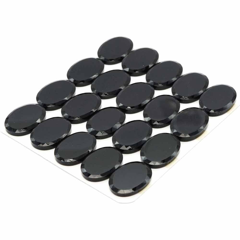 Black Agate Onyx Two sided Polished Flat Faceted Oval Cabochon Exporter