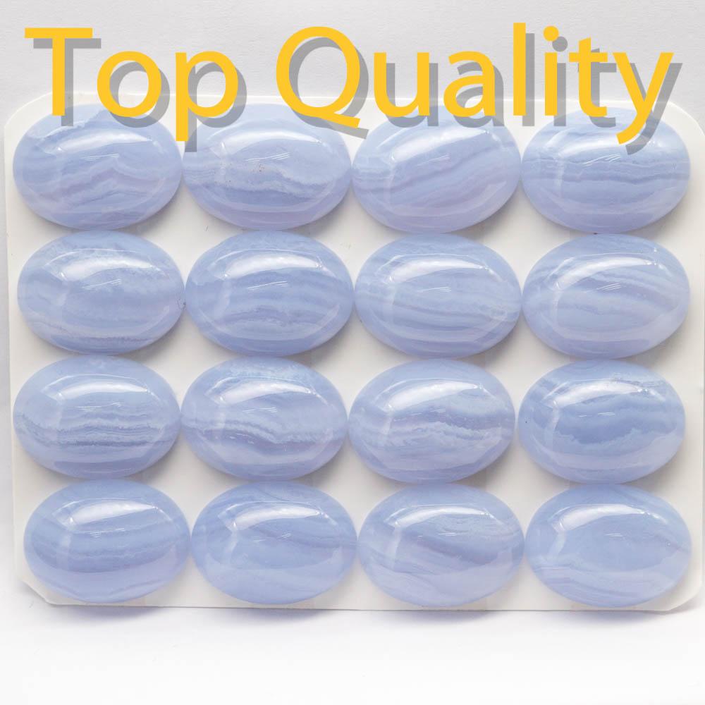 Natural Loose Gemstone Oval Blue Lace Agate Cabochon Exporter