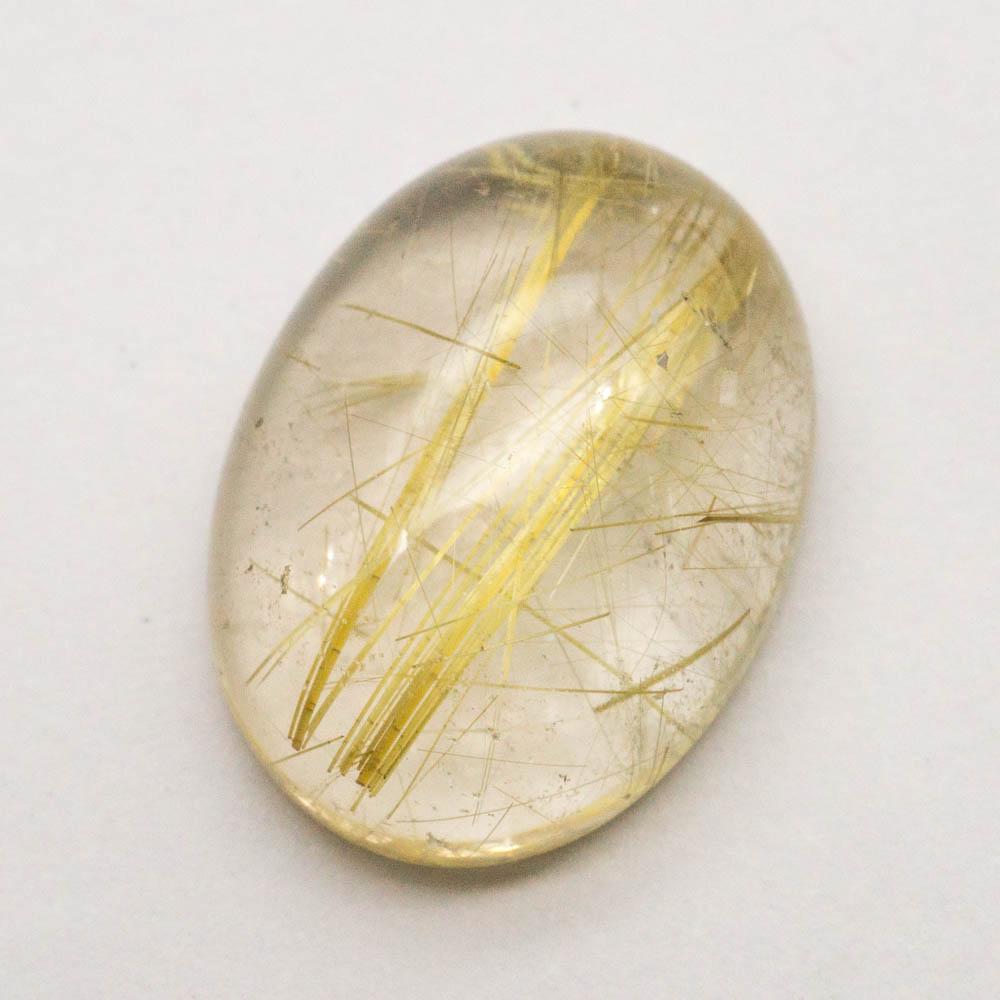 High Quality Calibrated Oval Shape Gold Rutilated Quartz Cabochon Exporter